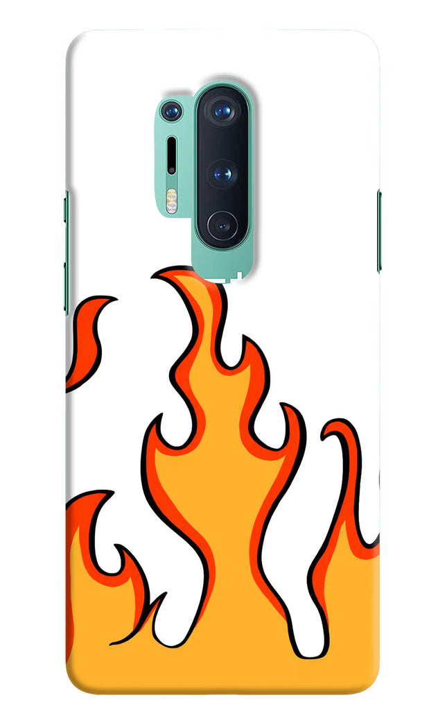 Fired Up – White Oneplus 8 Pro Hard Case Back Cover by Casekaro