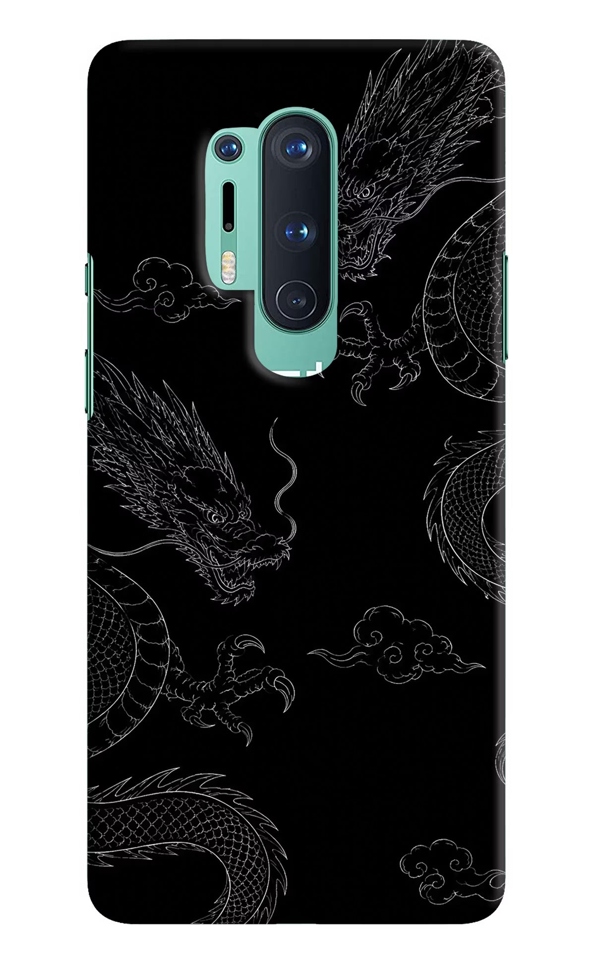 Twin Dragons Oneplus 8 Pro Hard Case Back Cover by Casekaro