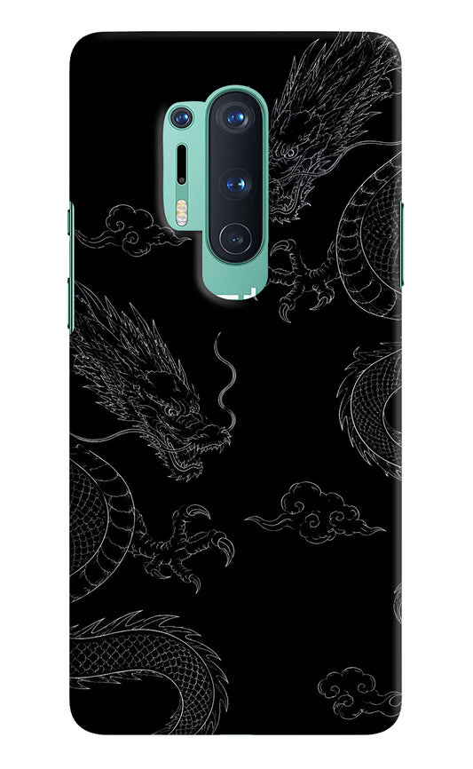 Twin Dragons Oneplus 8 Pro Hard Case Back Cover by Casekaro