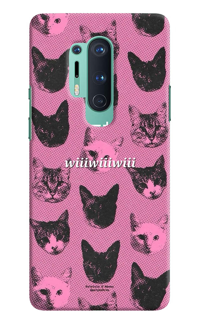 Pink Cats Oneplus 8 Pro Hard Case Back Cover by Casekaro