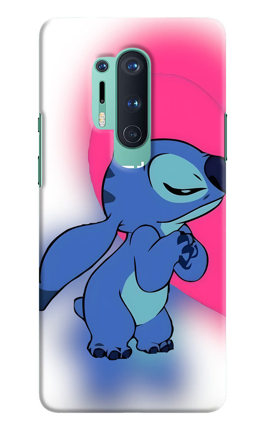 Stitch Hug Oneplus 8 Pro Back Cover, Hard case