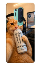 Gamer Cat Energy Oneplus 8 Pro Hard Case Back Cover by Casekaro