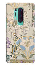 White Lily Oneplus 8 Pro Hard Case Back Cover by Casekaro
