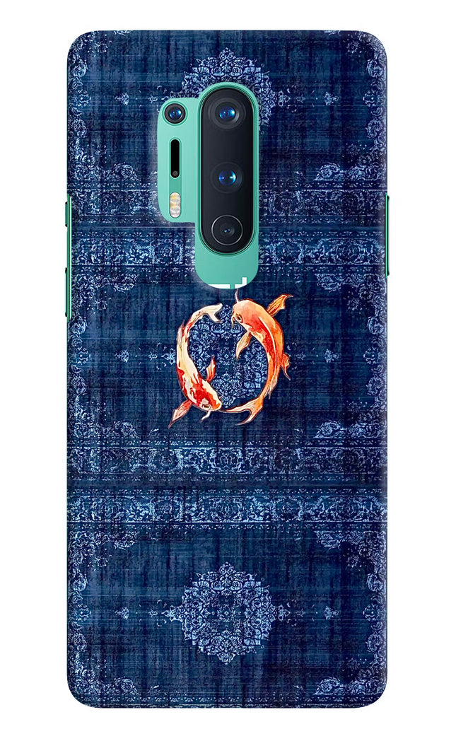 Koi Blue Oneplus 8 Pro Hard Case Back Cover by Casekaro