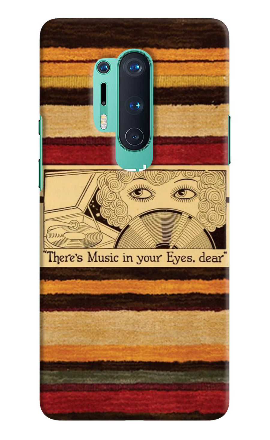 Vinyl Stripes Oneplus 8 Pro Back Cover, Hard case