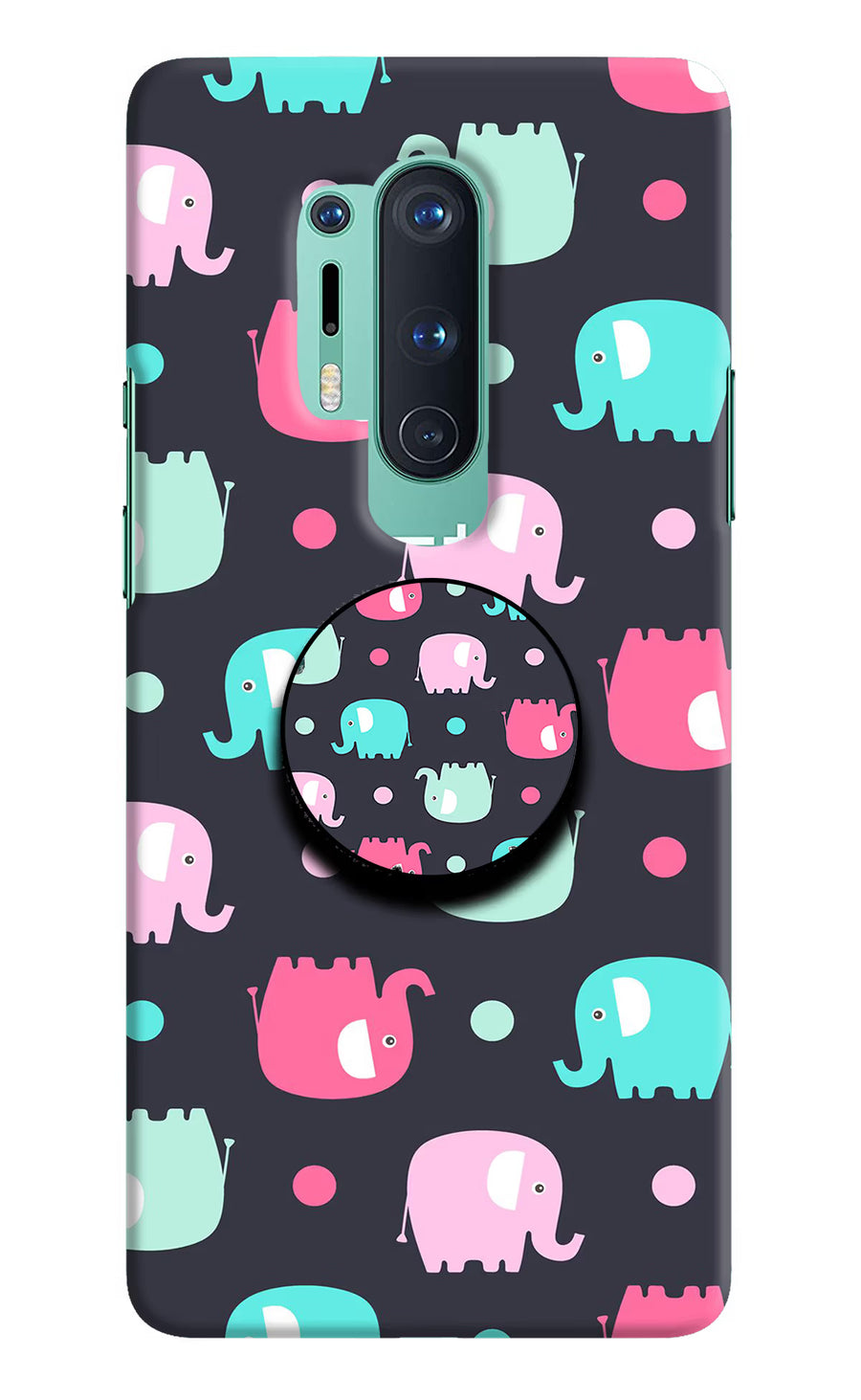 Baby Elephants Oneplus 8 Pro Pop Case, Hard case