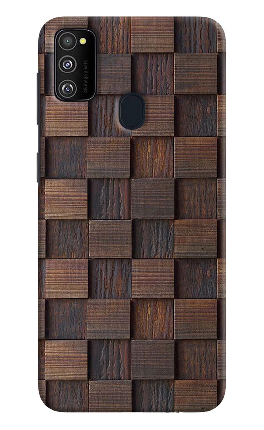 Wooden Cube Design Samsung M21 2020 Hard Case Back Cover by Casekaro