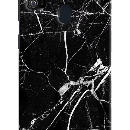 Black Marble Pattern Samsung M21 2020 Hard Case Back Cover by Casekaro