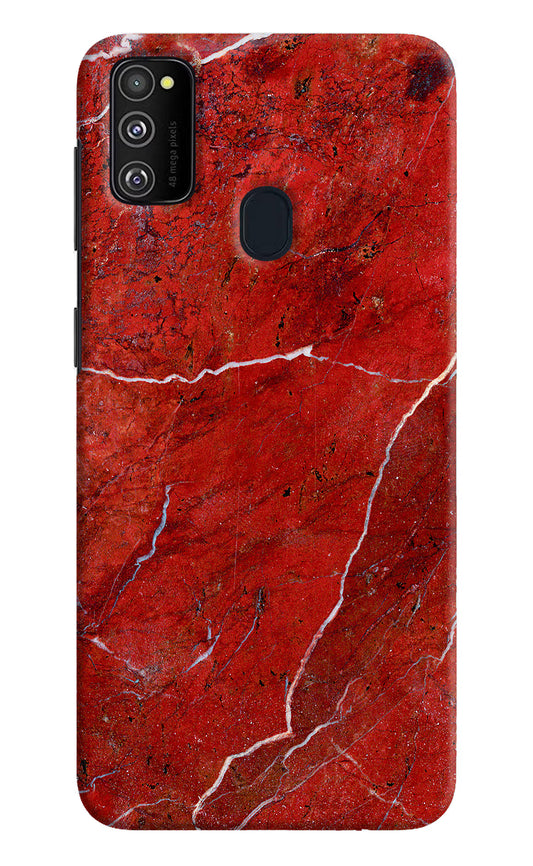 Red Marble Design Samsung M21 2020 Hard Case Back Cover by Casekaro