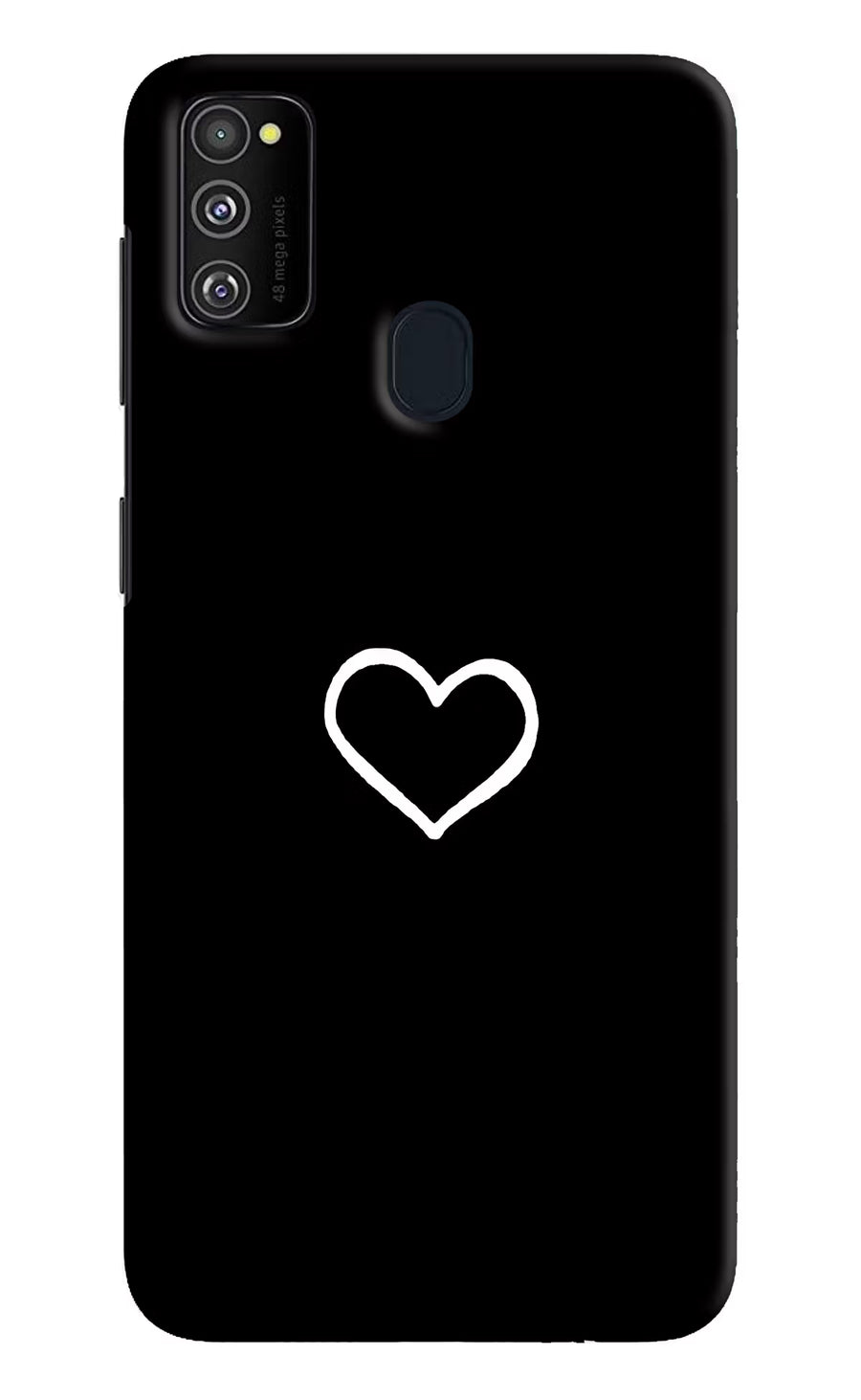 Heart Samsung M21 2020 Back Cover, Hard case