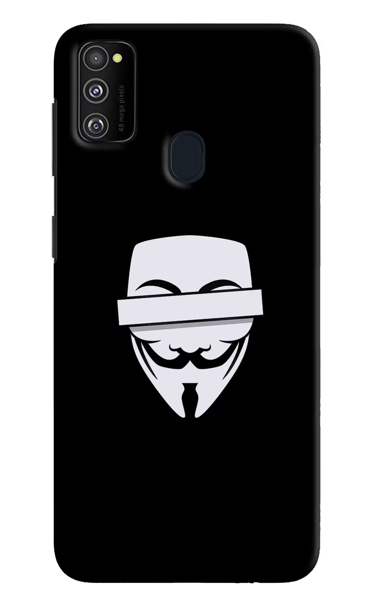 Anonymous Face Samsung M21 2020 Hard Case Back Cover by Casekaro