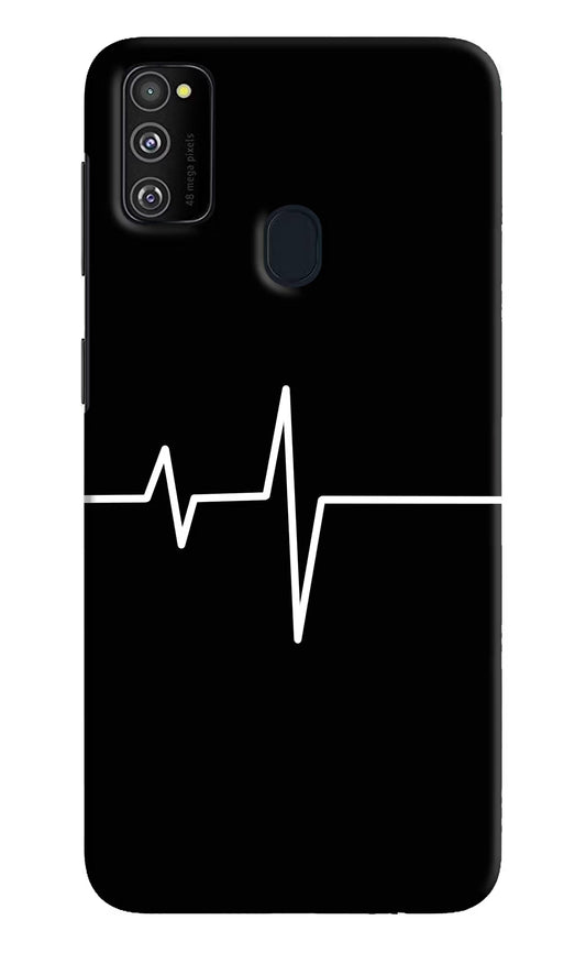 Heart Beats Samsung M21 2020 Hard Case Back Cover by Casekaro