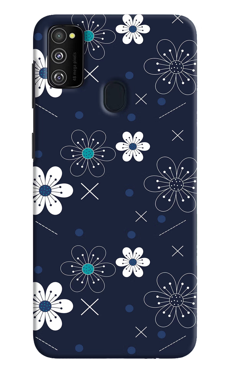 Flowers Samsung M21 2020 Back Cover, Hard case