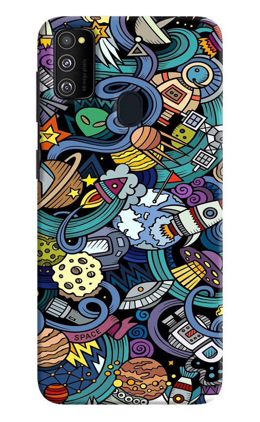 Space Abstract Samsung M21 2020 Hard Case Back Cover by Casekaro