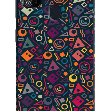 Geometric Abstract Samsung M21 2020 Hard Case Back Cover by Casekaro