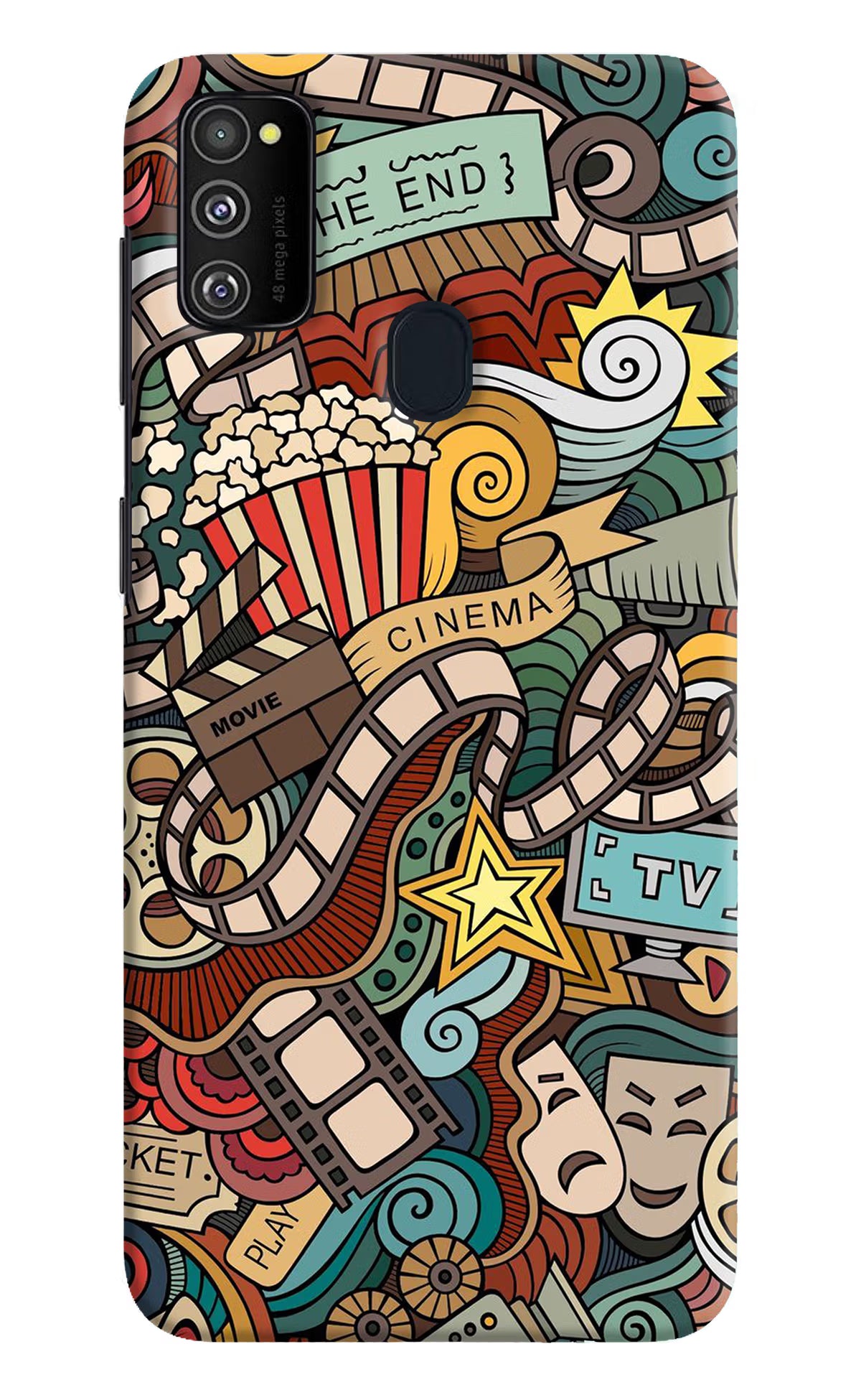Cinema Abstract Samsung M21 2020 Hard Case Back Cover by Casekaro