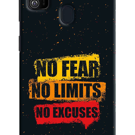 No Fear No Limits No Excuse Samsung M21 2020 Hard Case Back Cover by Casekaro