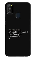 Life Motto Code Samsung M21 2020 Hard Case Back Cover by Casekaro
