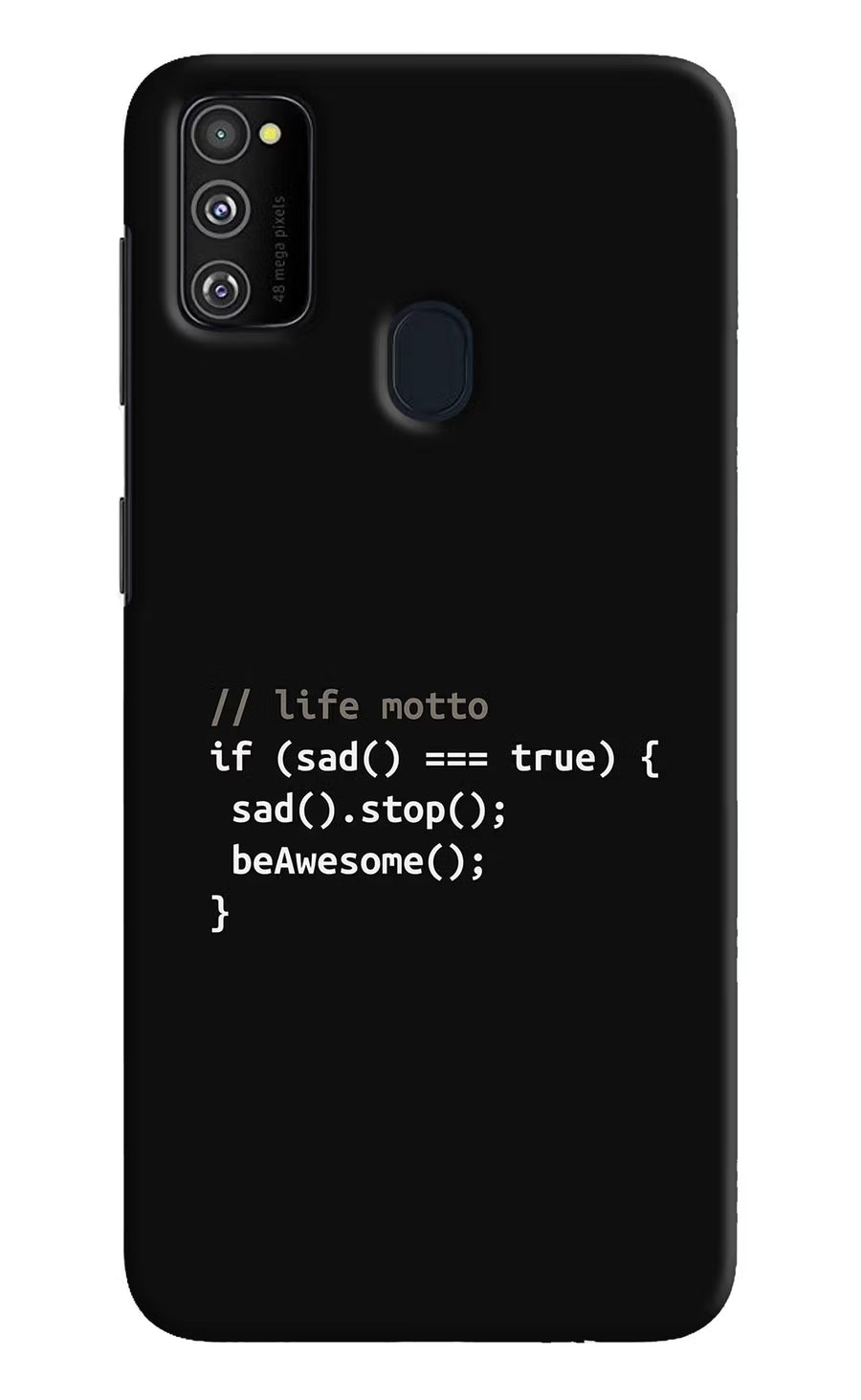 Life Motto Code Samsung M21 2020 Back Cover, Hard case