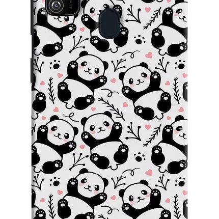 Cute Panda Samsung M21 2020 Hard Case Back Cover by Casekaro