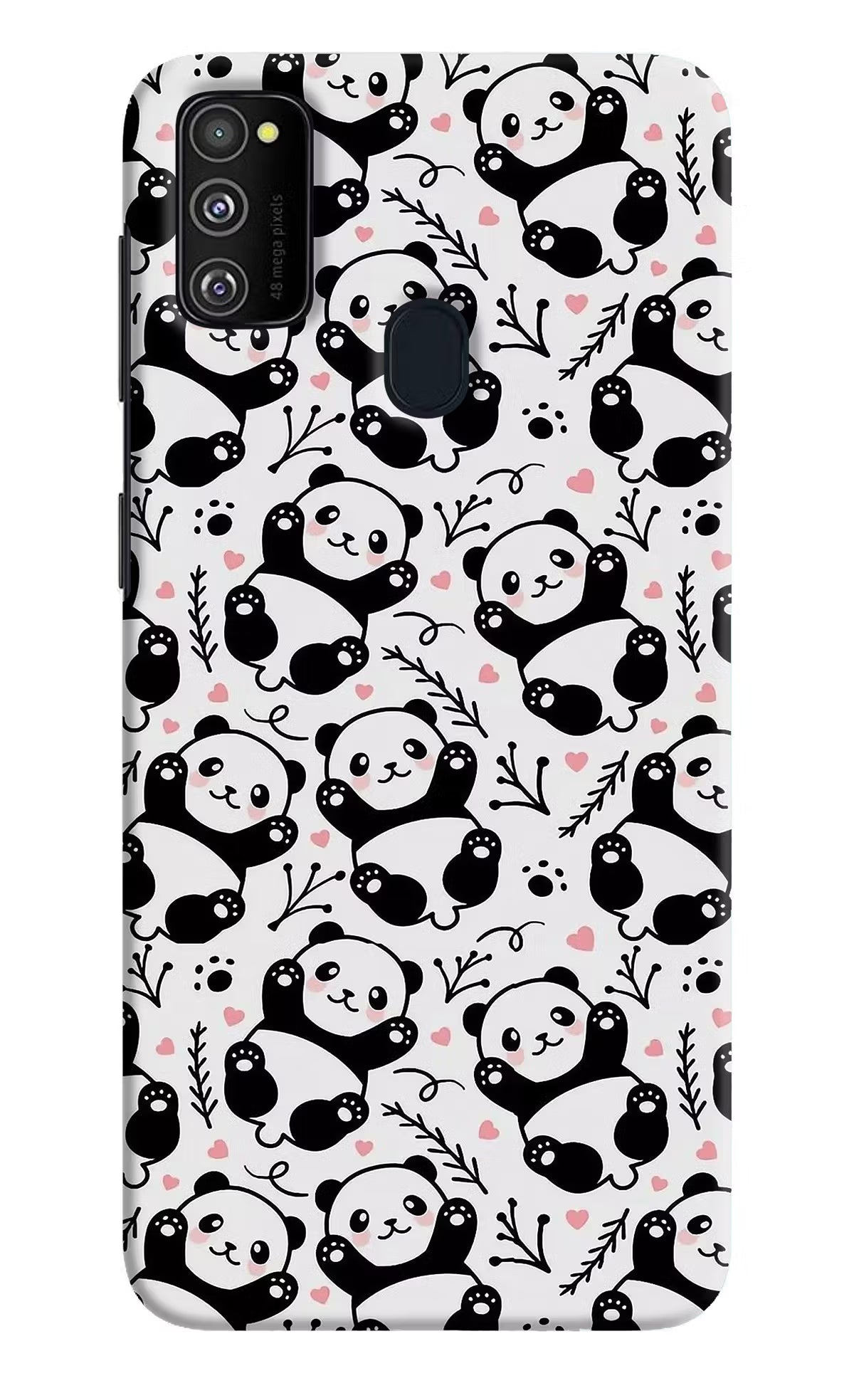 Cute Panda Samsung M21 2020 Hard Case Back Cover by Casekaro