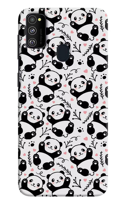 Cute Panda Samsung M21 2020 Hard Case Back Cover by Casekaro
