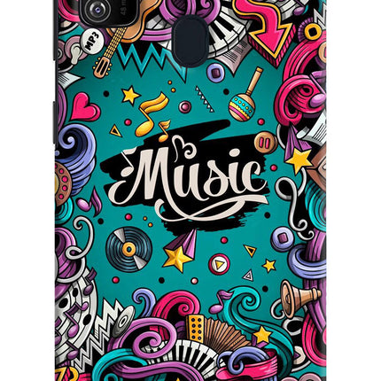 Music Graffiti Samsung M21 2020 Hard Case Back Cover by Casekaro