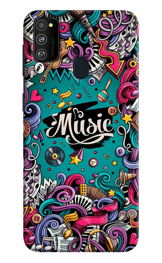 Music Graffiti Samsung M21 2020 Hard Case Back Cover by Casekaro