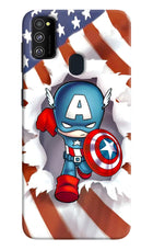 Captain America Samsung M21 2020 Hard Case Back Cover by Casekaro