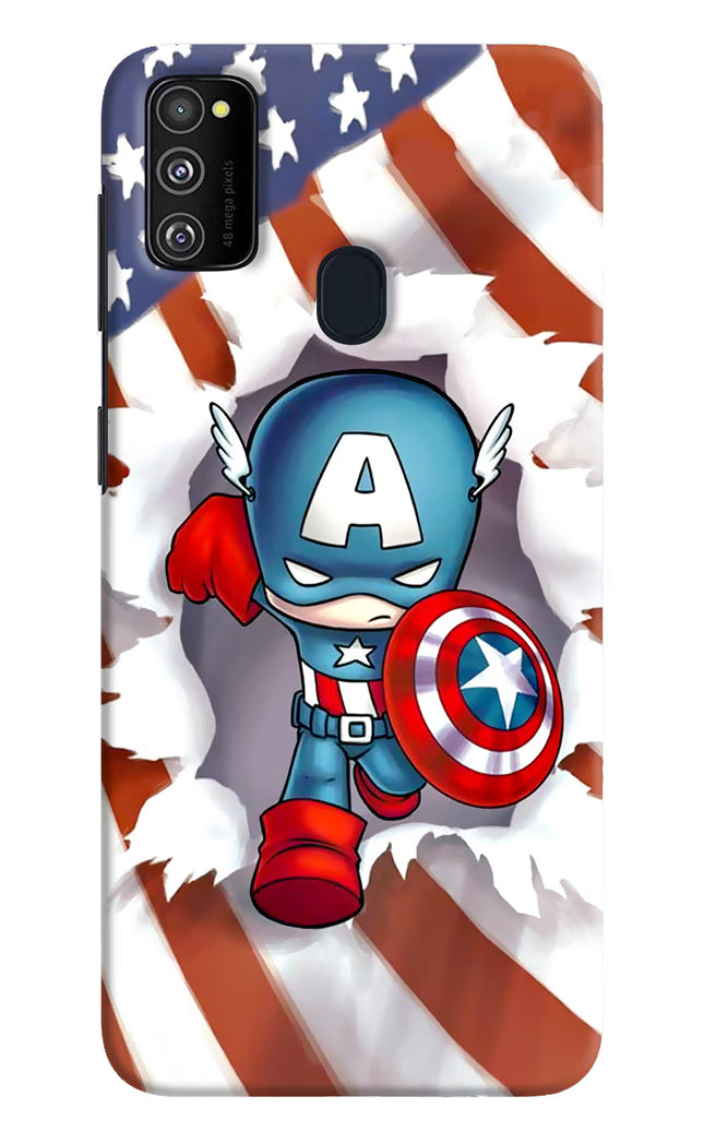 Captain America Samsung M21 2020 Hard Case Back Cover by Casekaro