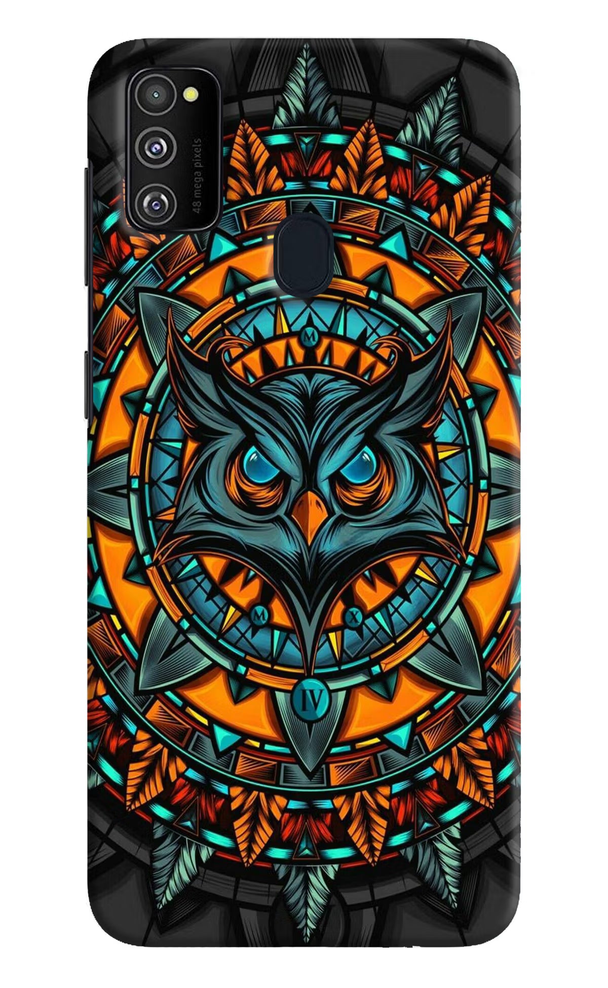 Angry Owl Art Samsung M21 2020 Hard Case Back Cover by Casekaro