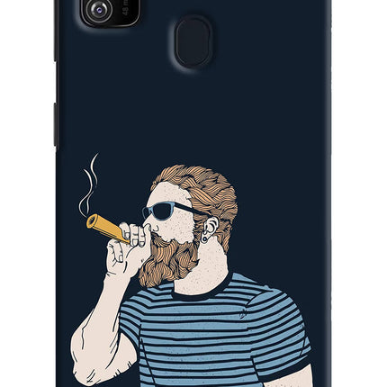Smoking Samsung M21 2020 Hard Case Back Cover by Casekaro