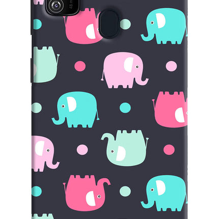 Elephants Samsung M21 2020 Hard Case Back Cover by Casekaro