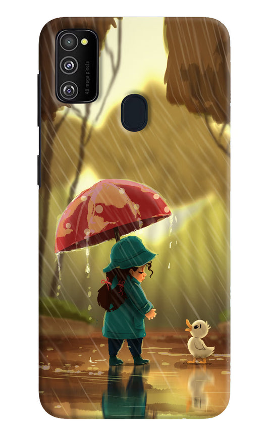 Rainy Day Samsung M21 2020 Hard Case Back Cover by Casekaro