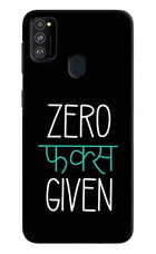 Zero Fucks Given Samsung M21 2020 Hard Case Back Cover by Casekaro