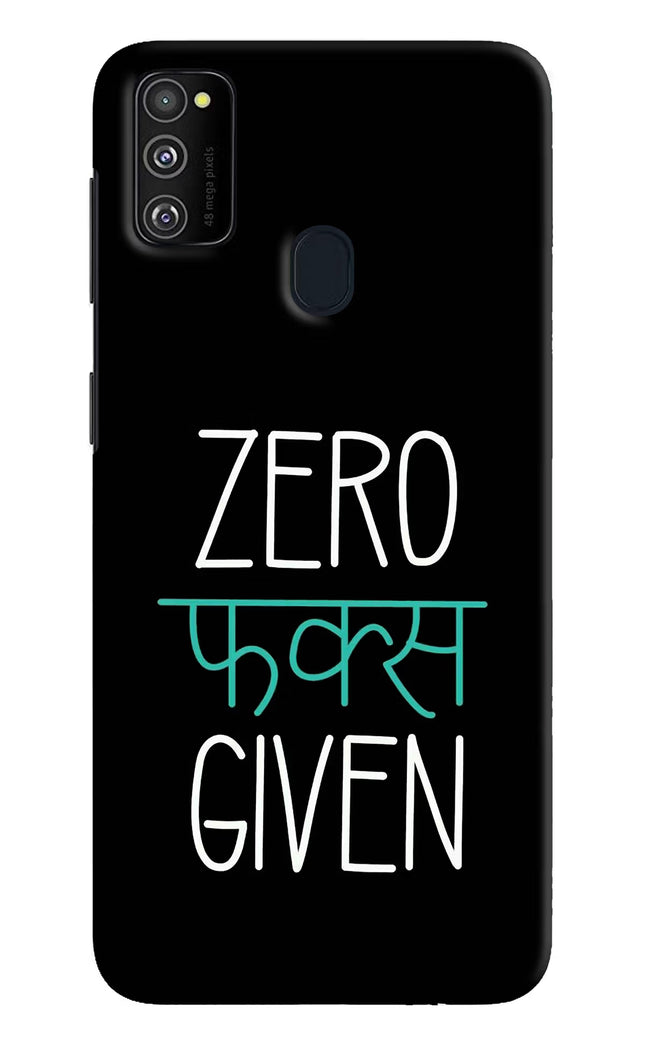 Zero Fucks Given Samsung M21 2020 Hard Case Back Cover by Casekaro