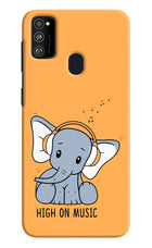 High On Music Samsung M21 2020 Hard Case Back Cover by Casekaro