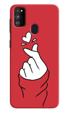 Korean Love Sign Samsung M21 2020 Hard Case Back Cover by Casekaro