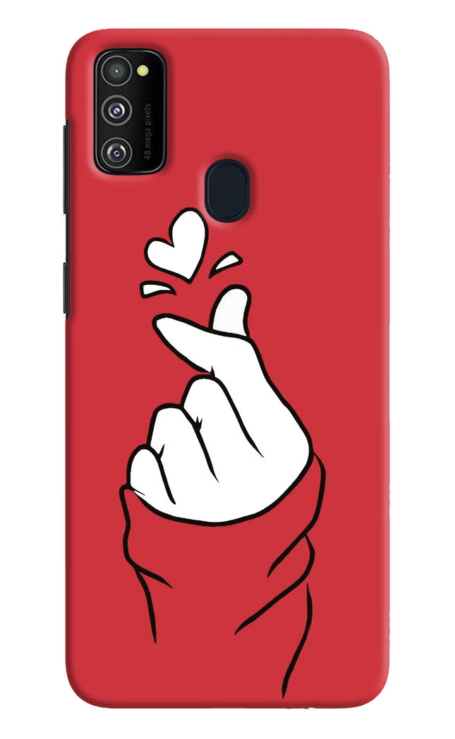 Korean Love Sign Samsung M21 2020 Hard Case Back Cover by Casekaro