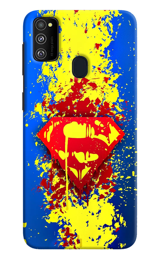 Superman logo Samsung M21 2020 Hard Case Back Cover by Casekaro