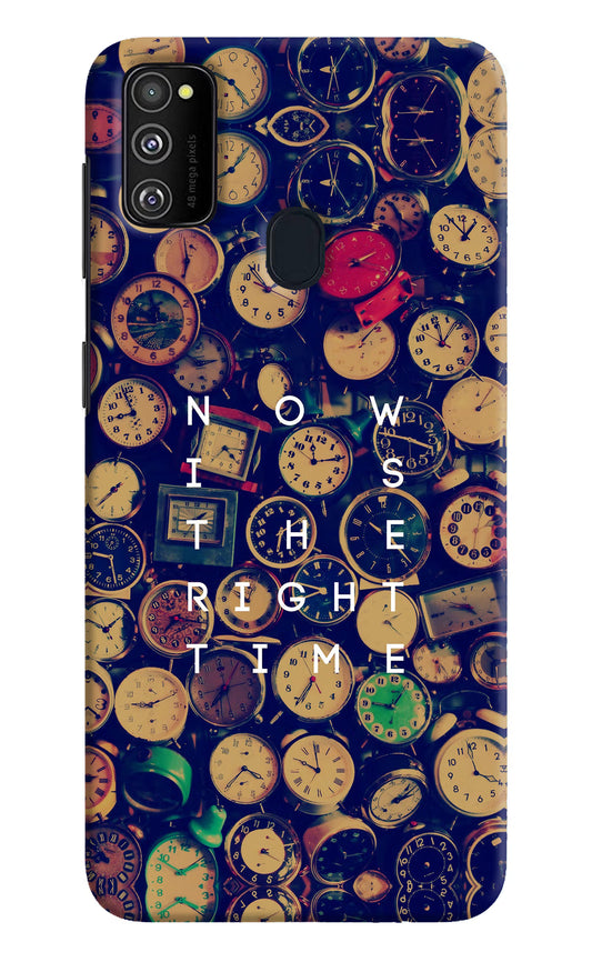 Now is the Right Time Quote Samsung M21 2020 Hard Case Back Cover by Casekaro