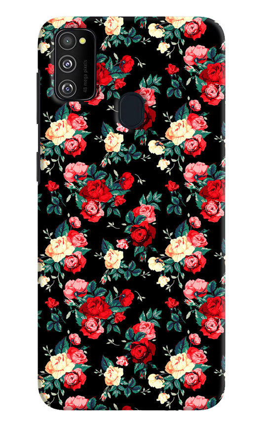 Rose Pattern Samsung M21 2020 Hard Case Back Cover by Casekaro