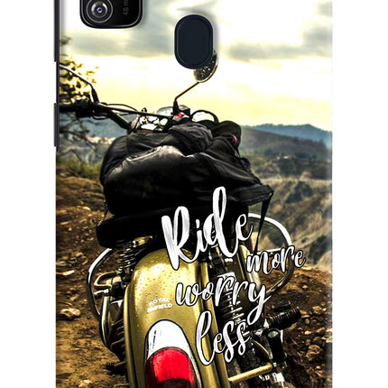 Ride More Worry Less Samsung M21 2020 Hard Case Back Cover by Casekaro