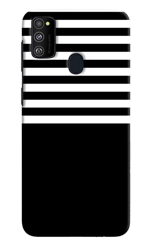 Black and White Print Samsung M21 2020 Hard Case Back Cover by Casekaro