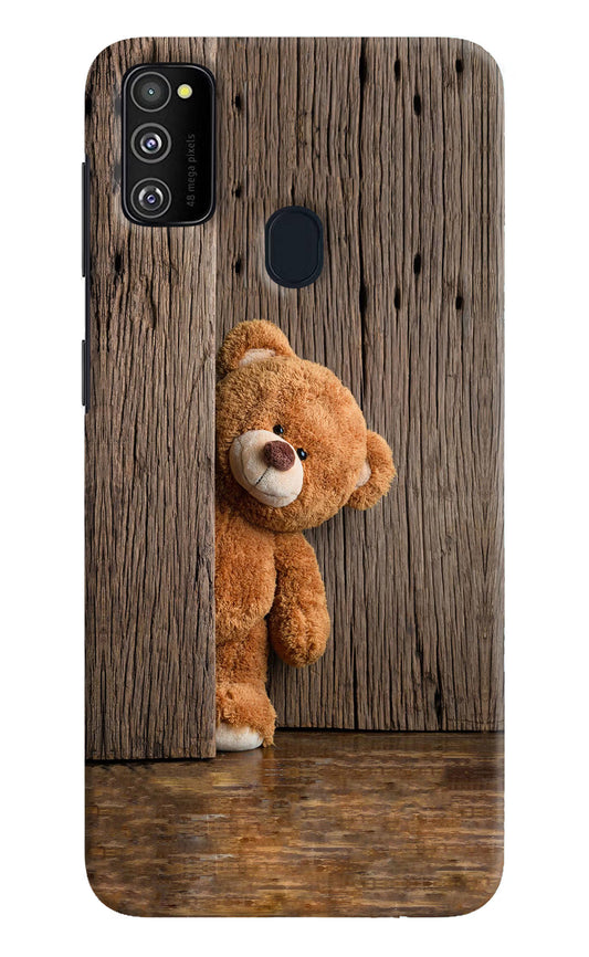 Teddy Wooden Samsung M21 2020 Hard Case Back Cover by Casekaro