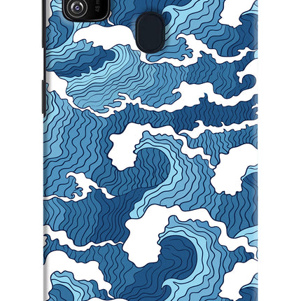 Blue Waves Samsung M21 2020 Hard Case Back Cover by Casekaro