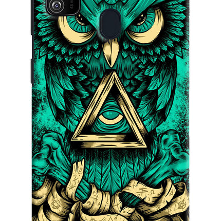 Green Owl Samsung M21 2020 Hard Case Back Cover by Casekaro