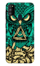 Green Owl Samsung M21 2020 Hard Case Back Cover by Casekaro