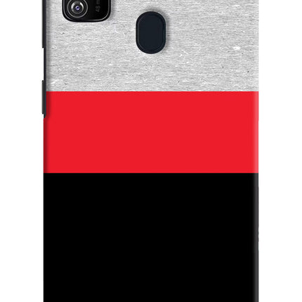 Tri Color Pattern Samsung M21 2020 Hard Case Back Cover by Casekaro