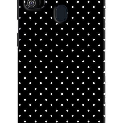 White Dots Samsung M21 2020 Hard Case Back Cover by Casekaro